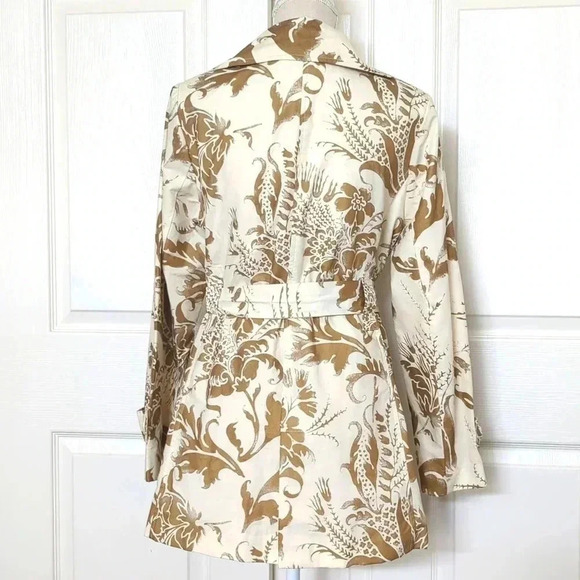 CAbi Gold Foil Print Trench Coat - Picture 7 of 8